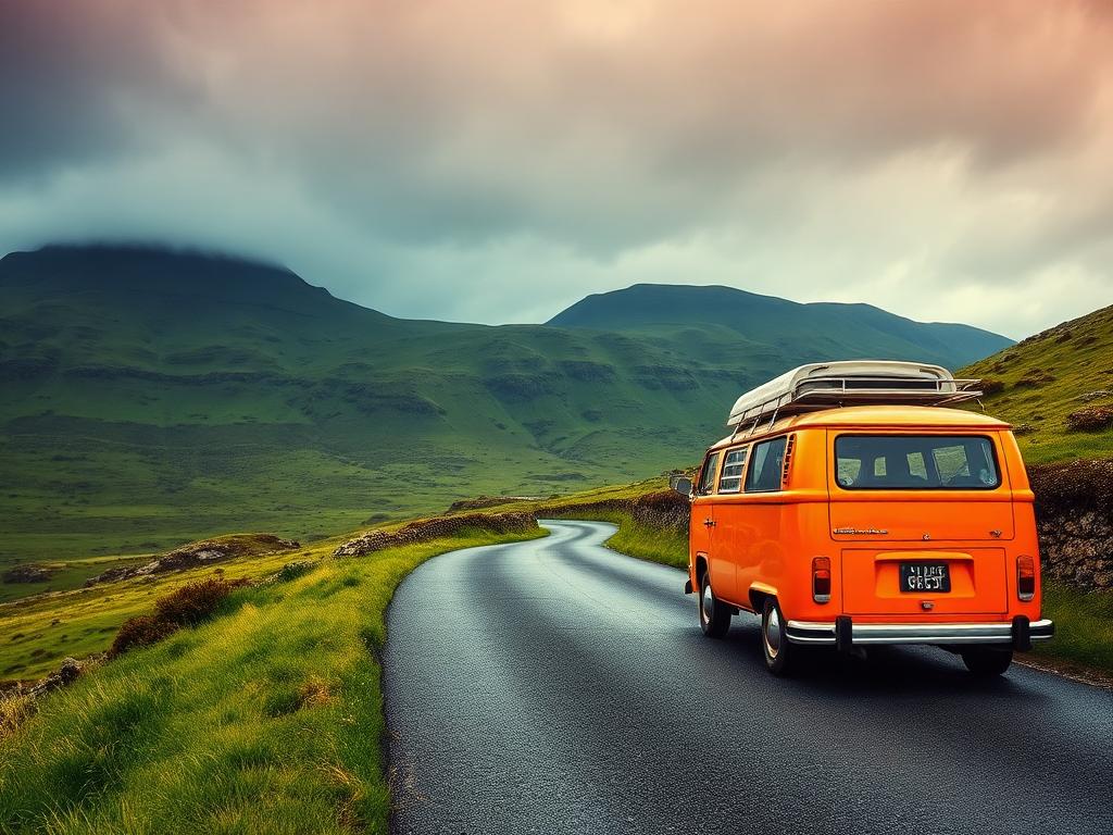 VW van in the Antrim Glens
