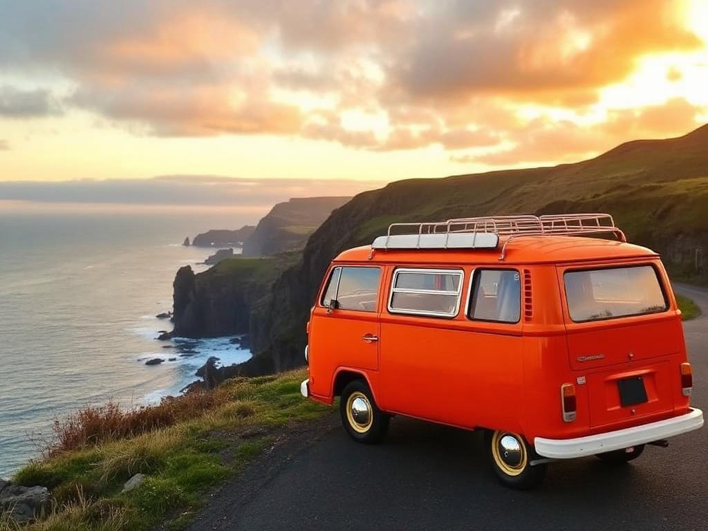 VW van on the Causeway Coastal Route